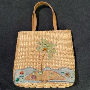 Capelli Straworld Purse - Palm on Deserted Island